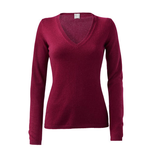 Der Kaschmir-Pullover, der so luftig wie ein Shirt ist. Vom Schweizer Spezialisten Fair Trade Cashmere.