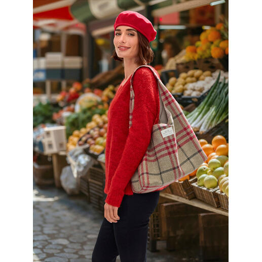 BAZAR Atelier Sablon Tartan-Shopper