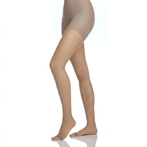 MAGIC® Peep Toe-Strumpfhose in Hautfarbe, seitlich abgebildet.