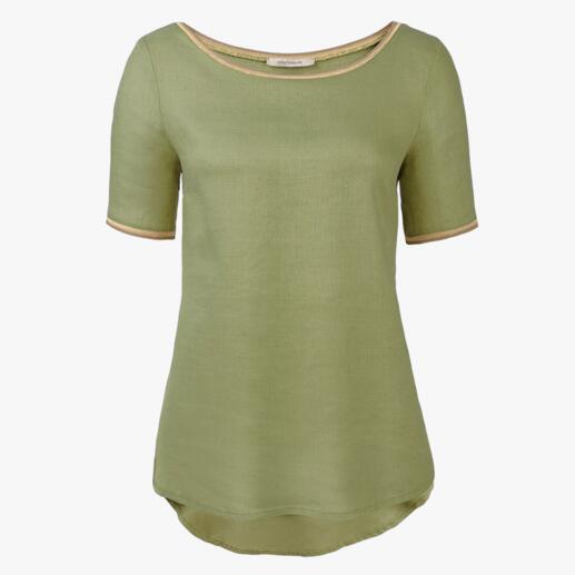 Das Basic-Shirt aus reinem Leinen. Von La Fée Maraboutée. Luftig-leicht wie eine Tunika. Feminin-elegant wie eine Bluse. Unkompliziert wie ein T-Shirt.