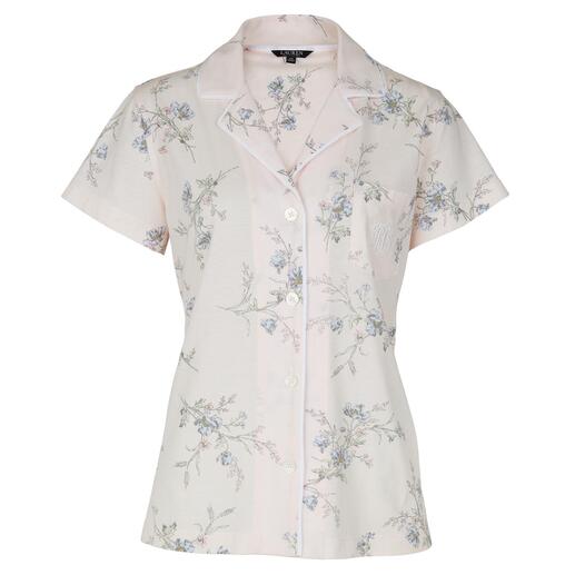 Der stilvolle, feminine (und doch so bequeme) Kurz-Pyjama. Weicher, dehnbarer Jersey-Stoff. Edler Preppy-Stil mit Blüten-Dekor von Ralph Lauren.