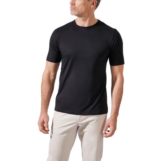 Tencel™-T-Shirt, Schwarz