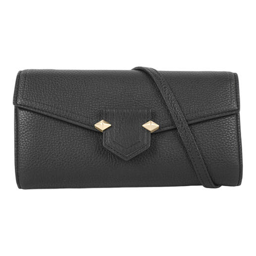 Frontansicht der Pourchet Paris 3-in-1-Bag mit goldenen Details.