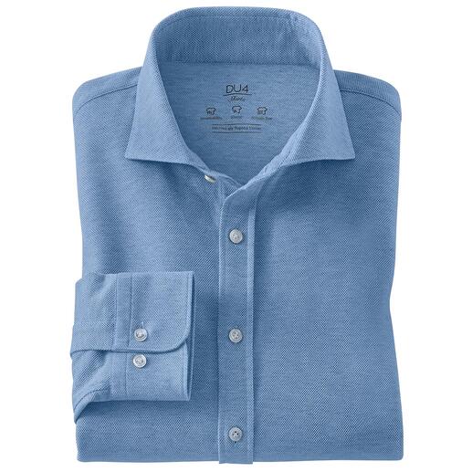 Das erlesene und businesstaugliche unter den bequemen Jersey-Hemden. Aus herrlich erfrischendem, knitterfreiem Supima®-Piqué. Von Hemden-Spezialist DU4.
