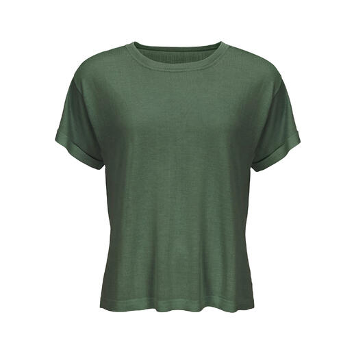 Grünes Junghans Seiden-Crêpe-Shirt als Einzelteil.