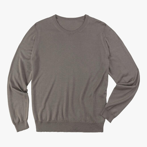 Taupe John Smedley-Pullover, Vorderansicht