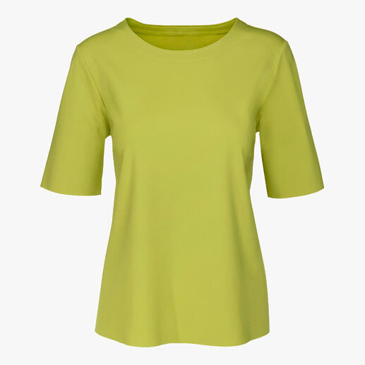 Limettengrünes Blusenshirt von Vicario Cinque Punto Milano, Größe 36.