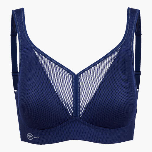 Vorderansicht des Anita Sport BH Air Control in Blau.