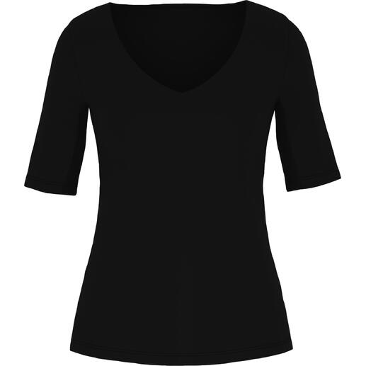 Schwarzes mey Funktions-Blazershirt ohne Dekoration