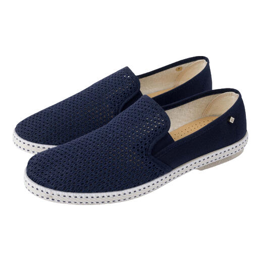 Marinefarbener Sommer-Slipper aus Netzmaterial, Größe 41