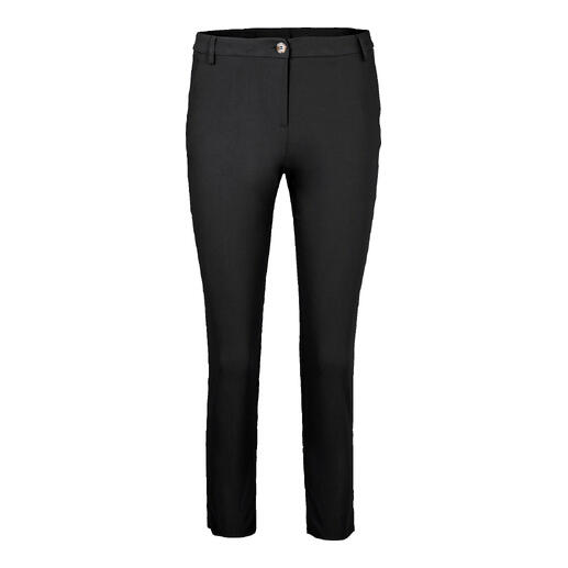 Schwarze Stretch-Hose für Herren auf weißem Hintergrund.