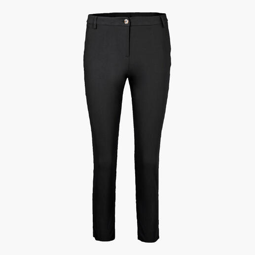 Schwarze Stretch-Hose für Herren auf weißem Hintergrund.