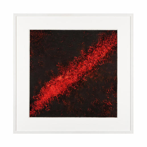 „Flammen der Leidenschaft II“, gerahmt 83 x 83 cm.