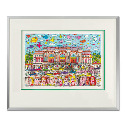 James Rizzi – MEET ME AT THE MET, 2011 3D-Papierskulpturen des verstorbenen James Rizzi. 50 von 350 Exemplaren – exklusiv bei Pro-Idee. Maße: gerahmt 60 x 50 cm