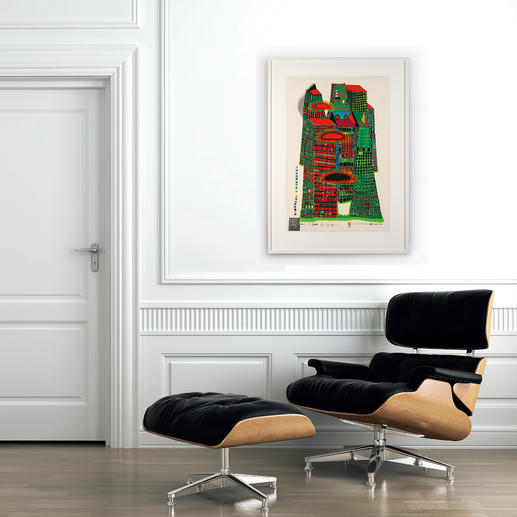 Ein typischer Hundertwasser bereichert Ihr Zuhause.