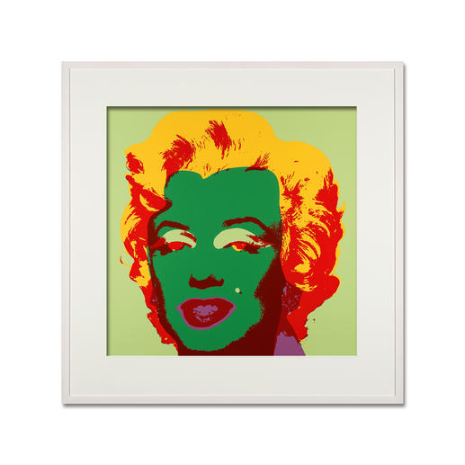Andy Warhol – Marilyn hellgrün Sunday B. Morning Siebdruck auf 1,52 mm starkem Museumskarton. Maße: gerahmt 112 x 112 cm