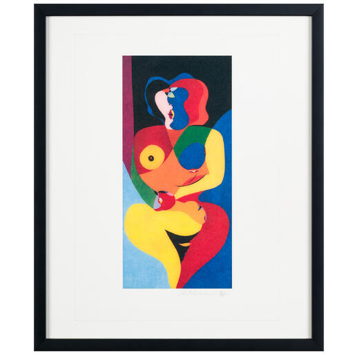 Bunte moderne Kunst von R.O. Schabbach, Darstellung von Figuren.