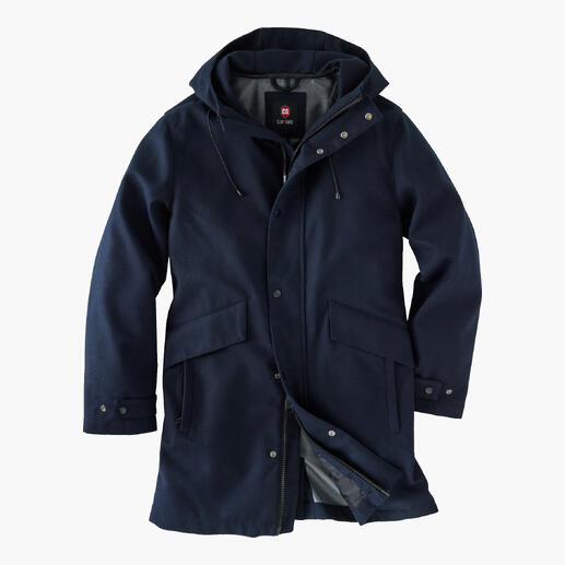 Outerwear CG 3-in-1 Wollparka in geschlossener Ansicht.