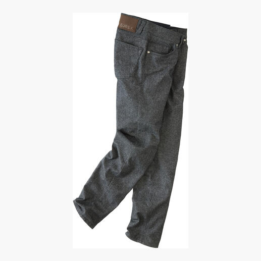 Eurex Woll-Jeans in Grau, Größe 48, lässiger Schnitt.