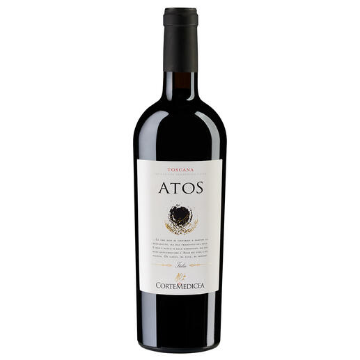 Atos 2016, Bollina, Toscana IGT, Italien Endlich ein „Supertuscan“, der kein Vermögen kostet. Dreimal (!) in Folge 99 Punkte von Luca Maroni (www.lucamaroni.com).