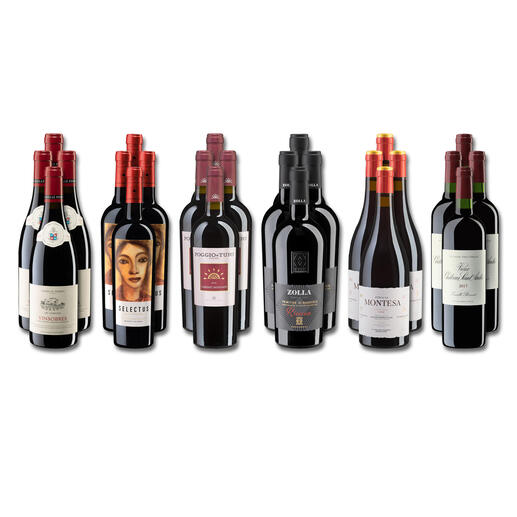 Weinsammlung - Die kleine Rotwein-Sammlung für anspruchsvolle Genießer Frühjahr 2022, 24 Flaschen Wenn Sie einen kleinen, gut gewählten Weinvorrat anlegen möchten, ist dies jetzt besonders leicht.