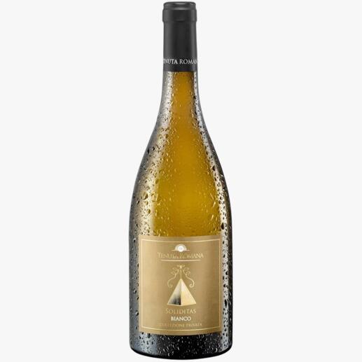 Soliditas Bianco Collezione Privata, Tenuta Romana, Italien 
            Höchstnote: „Ein großartiger Weißwein. Chapeau. 99 Punkte.“ (Luca Maroni)*
            *lucamaroni.com, 5. Juli 2022
        