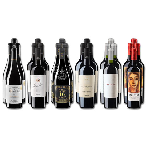 Weinsammlung - Die kleine Rotwein-Sammlung Herbst 2023, 24 Flaschen Wenn Sie einen kleinen, gut gewählten Weinvorrat anlegen möchten, ist dies jetzt besonders leicht.