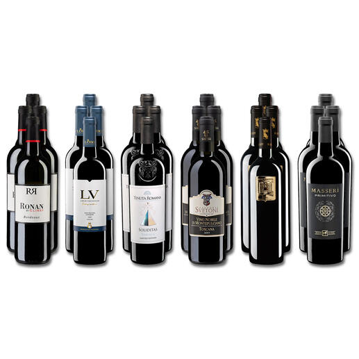 Weinsammlung - Die kleine Rotwein-Sammlung für anspruchsvolle Genießer Winter 2023, 24 Flaschen Wenn Sie einen kleinen, gut gewählten Weinvorrat anlegen möchten, ist dies jetzt besonders leicht.