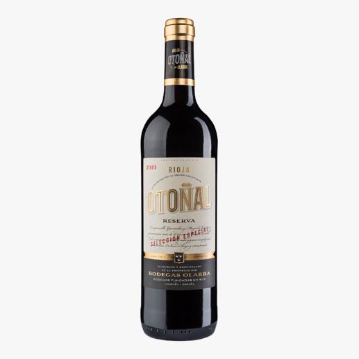 Otoñal Reserva 2019, Olarra, Rioja Reserva, Spanien 
            Großes Gold und Best of Show Rioja Reserva. (Mundus Vini Frühjahrsverkostung 2023)*
            *mundusvini.com, Spring Tasting 2023, Best of Show Rioja Reserva
        