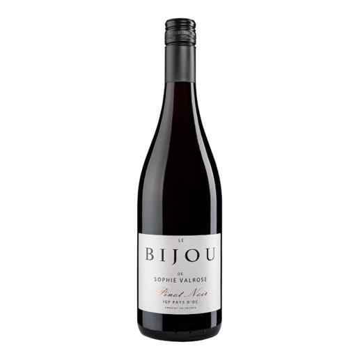 Le Bijou Pinot Noir 2022, Sophie Valrose, IGP Pays d’Oc, Frankreich Preis-Genuss-Sensation aus Frankreich: der weiche, körperreiche Pinot Noir ohne Burgunder-Preis.