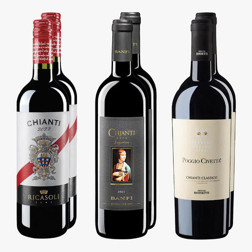 Chianti-Weinpaket Chianti Preis-/Genusssieger: Unsere Top 3 (je 2x) im Paket