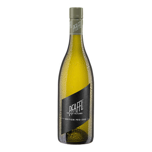 Flasche Grüner Veltliner EDITION PRO-IDEE 2024 mit frischem Design.