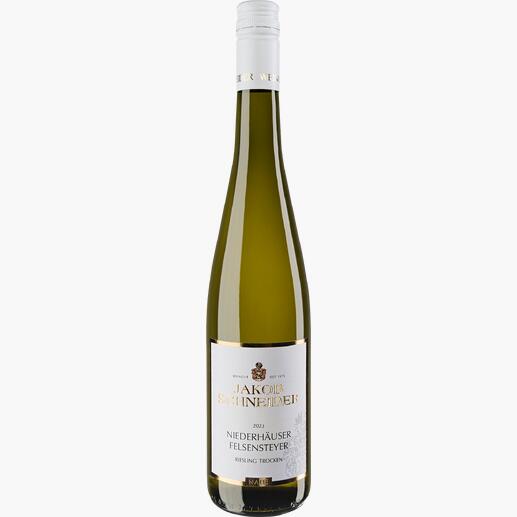 Flasche des Jakob Schneider Felsensteyer Riesling, 2023.