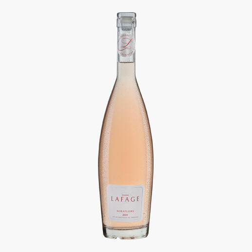 Flasche Miraflors Rosé 2024 auf weißem Hintergrund