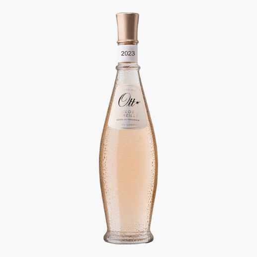 Flasche Domaine Ott Clos Mireille Rosé 2023 mit eleganter Form