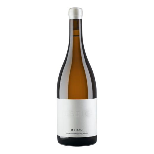 Flasche Vestige Chardonnay Wein mit stilvollem Etikett.