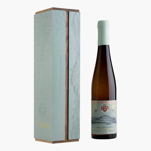Ex Bibliotheca Cuvee 100 Spätlese in dekorativer Verpackung.