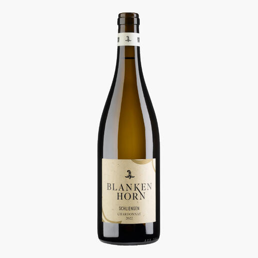 Chardonnay aus Schliengen, 2022 Jahrgang in eleganter Flasche.