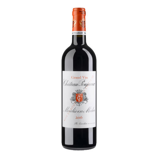 Chateau Poujeaux Rotwein, 2016 Jahrgang in klassischer Flasche.