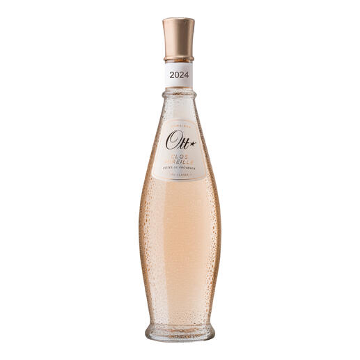 Flasche Domaine Ott Clos Mireille Rosé BIO, 2024 in innovativer Form.