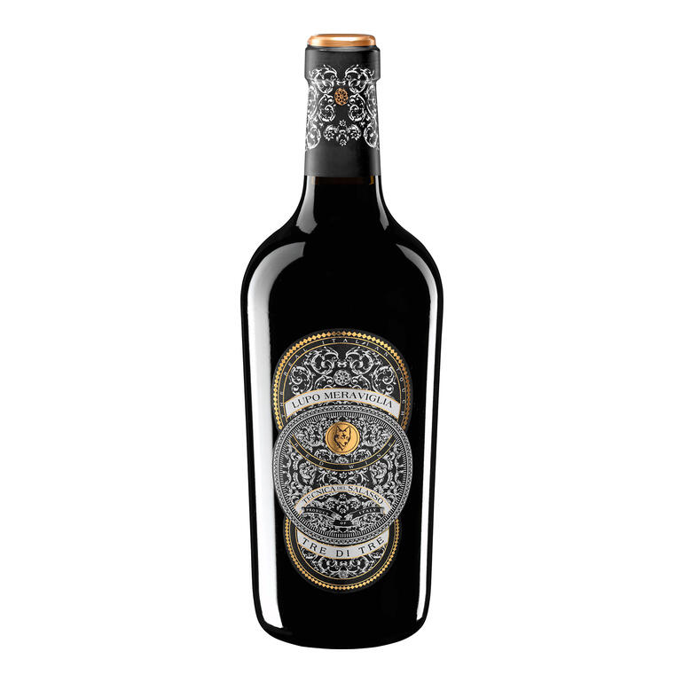 Lupo Meraviglia Rosso 2023, Tecnica del Salasso, Tre di Tre, Botter, Puglia IGT, Italien