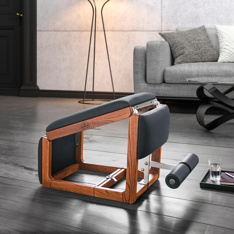 TriaTrainer in modernem Wohnzimmer mit Möbeln