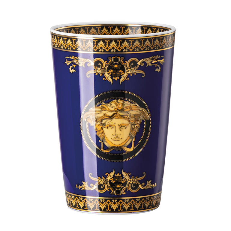 Versace Duftkerze in schöner Tasse mit goldenen Mustern