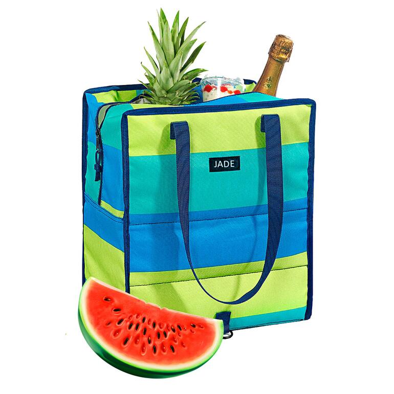 Kühltasche JADE mit frischen Obst und Getränken gefüllt