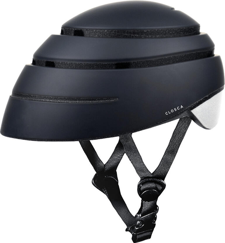 Graphitfarbener Fahrradhelm Closca™ Loop Reflective, Größe M (56 – 59 cm)