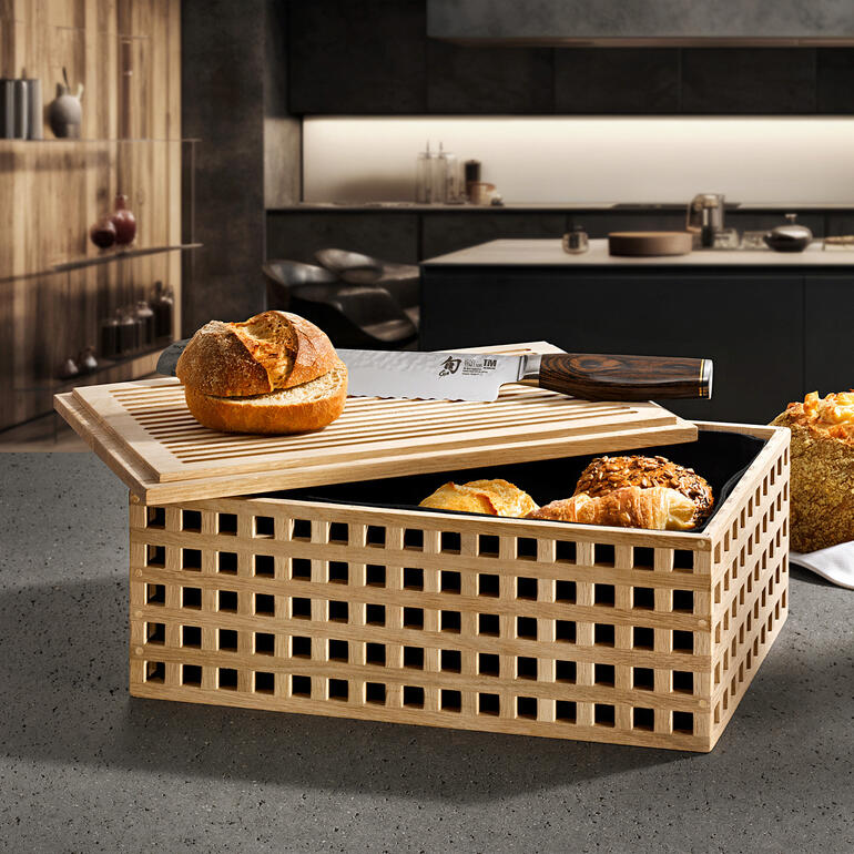 Brotkorb aus Eichenholz