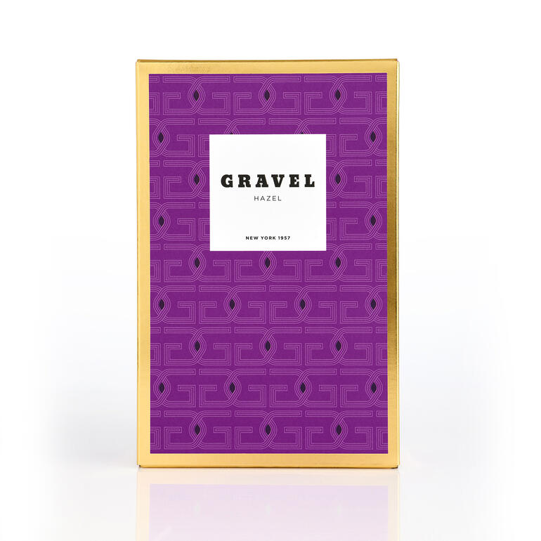 Lila Verpackung von Gravel Hazel Eau de Parfum