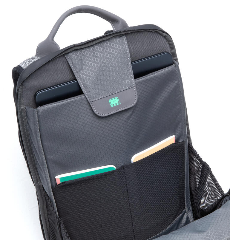 Kompakt, organisiert und sicher: der Rucksack für Business, Reise und Alltag. Anti-Diebstahl-Rucksack mit Laptopfach und mehreren Taschen für Sicherheit.