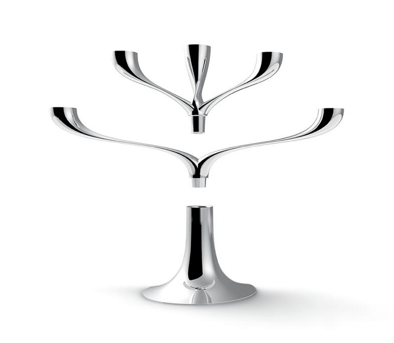 3-in-1 Kerzenleuchter in modernem Design ohne Kerzen.
