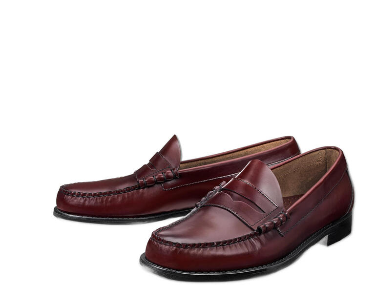 Bordeaux Bordeauxfarbene G.H. Bass Pennyloafer Weejuns mit klassischem Design.